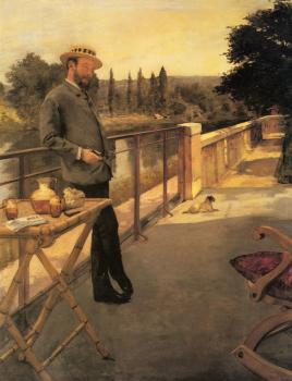 Henri Gervex : An Elegant Man on a Terrace